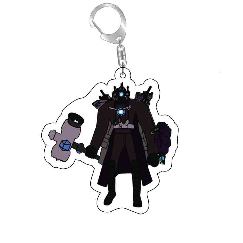 Skibidi Toilet Cameraman Speakerman Acrylic Products Keychain Funny Jewelry Friends Fans Gift Bag Charms Souvenir Accessorie