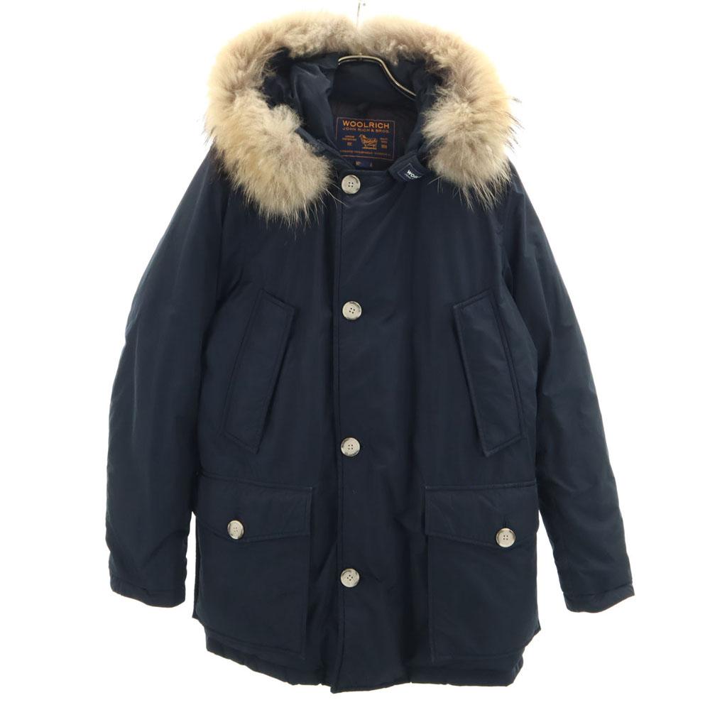 WOOLRICH Made in Moldova Arctic Parker S Navy ARCTIC PARKA Raccoon fur Men's Used