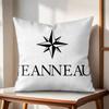 Classic JJEANNEAU Logo Cushion Cover Natural Linen Organic Fabric DoubleSided Printing Couch Pillow Covers Home Decor