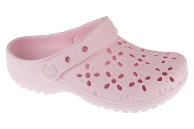 Classic Floral Cut Out Clog Kids , for Girl Pink Slides