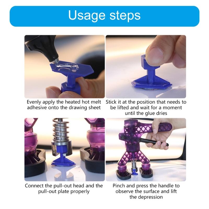 10Pcs Dent Puller Tabs Dent Removal Tool Car Body Dent Remover Tabs Car Maintenance Tool Pulling Tab