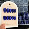 144Pcs Oval Fake Nails Short Medium Full Cover False Nails Fashion Cat Eye False Nails  Women