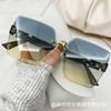 New frameless trimming color gradual change color high sense women driving sunglasses fashion trend Internet celebrity sunglasses