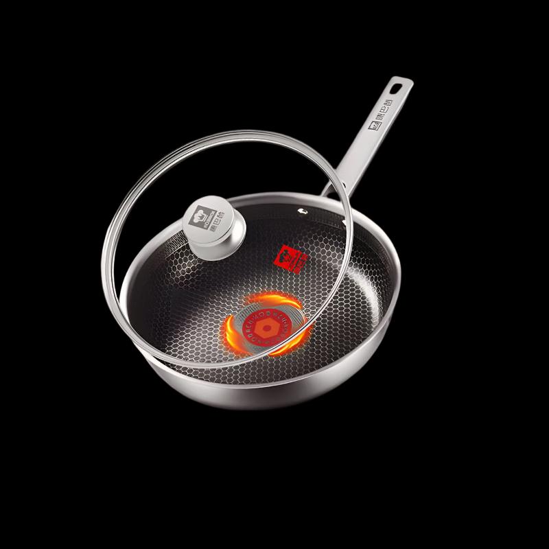 KOBACH Red-Dot Temperature Sensing Honeycomb Frying Pan