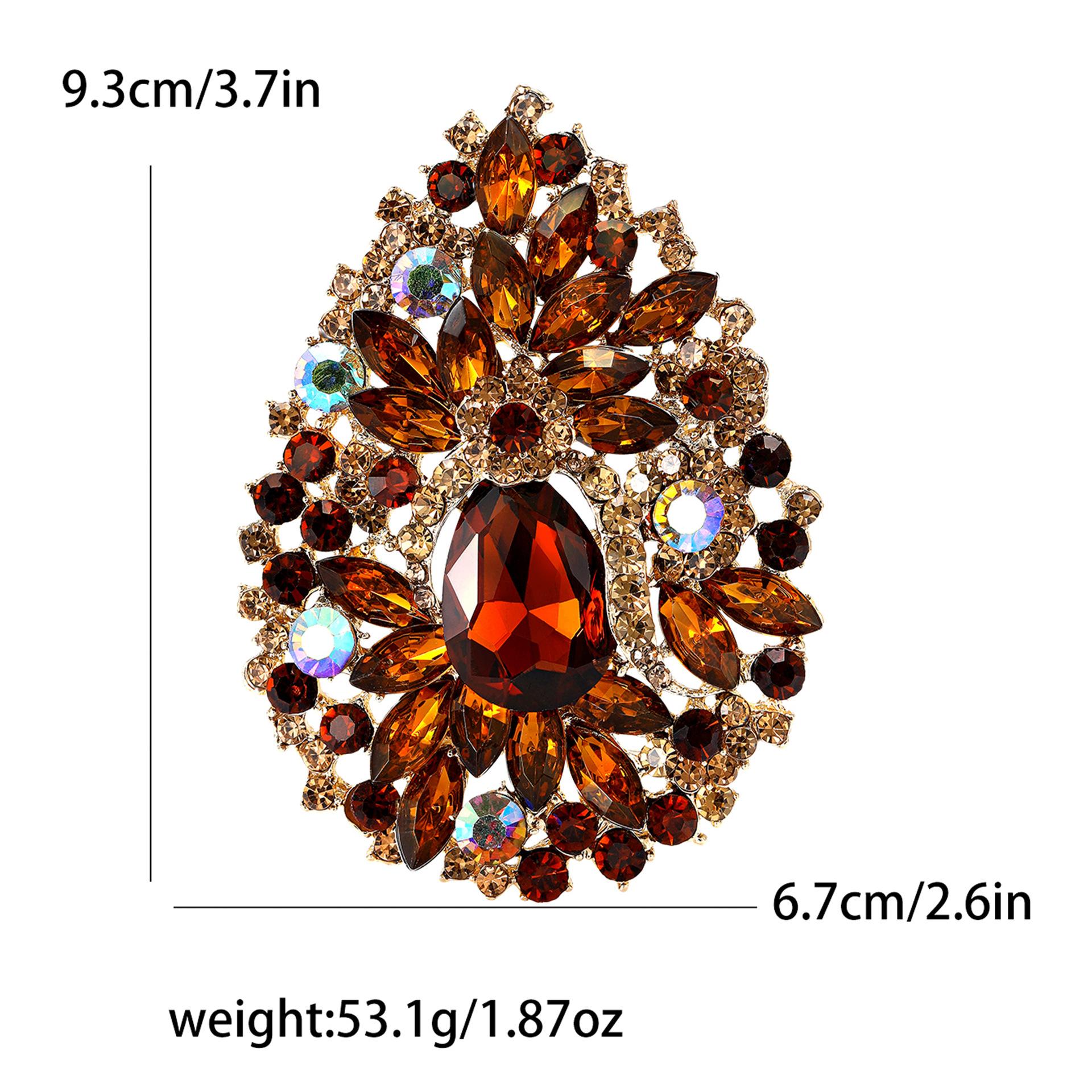 

Африканский сплав горный хрусталь большая стеклянная брошь высокого класса изысканная женская одежда корсаж украшение булавка