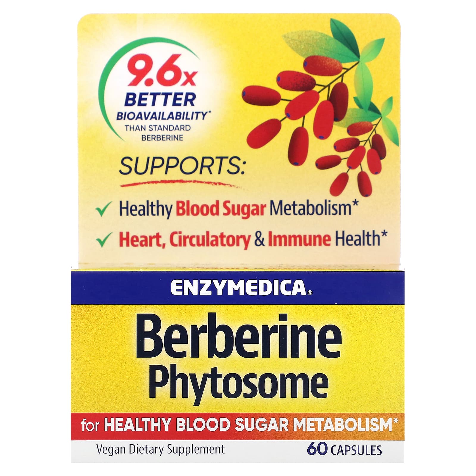 

Berberine Phytosome, 60 Capsules (275Mg per Capsule)