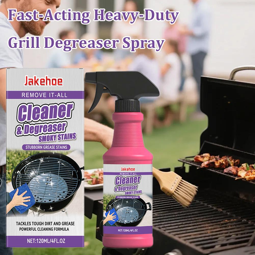 Spray Detergente Potente per Griglia 120ml, Sgrassatore Schiumogeno Rapido per Forno, Piano Cottura, Cappa, Rimuovi Macchie di Grasso BBQ