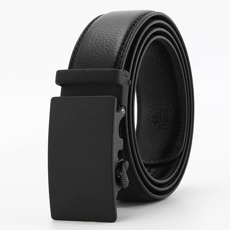 Frosted Automatic Buckle Edge Scratch-Resistant Microfiber Imitation Cowhide Belt, Business And Leisure Men'S Trendy Belt