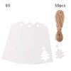 50pcs DIY Crafts Xmas Tree Hanging Christmas Card Label Kraft Paper Tags Thanks Tag Snowflake