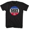 Ferris Bueller's Day Off Save Ferris Button Schwarz Erwachsenen T-Shirt