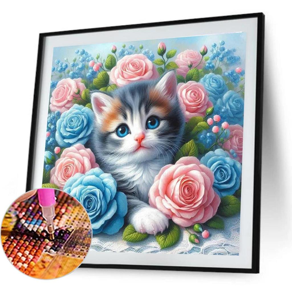 Animal Series Diamond Art Kits for Home Wall Decor Round Full Drill Dimond Art Paintings Diamond Dots Gem Art 15.75 X15.75 In