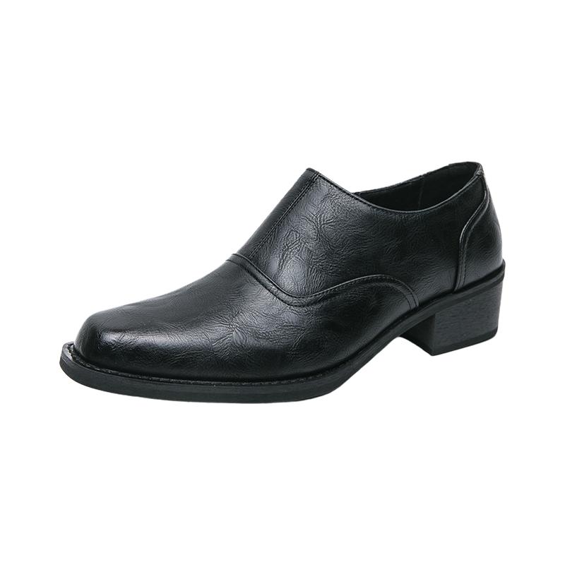 Platform Men Leather Shoes Outdoor Driving Men Shoe Mens Oxfords Dress Shoes Slip On Office Pattern Business Flats Shoes Men