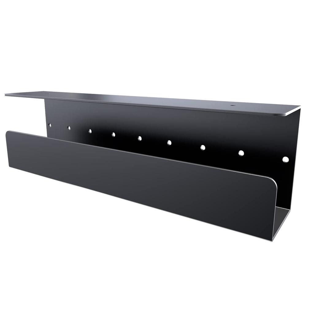 Bracwiser Cable Tray Under Desk Cable Cord Storage Multifunctional Wire Hidden Under Desk Easy Installation Cable Storage Rack Cable Routing Tray Wire