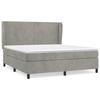 VidaXL Lit à sommier tapissier et matelas Gris clair 160x200cm Velours - Modèle 3129099
