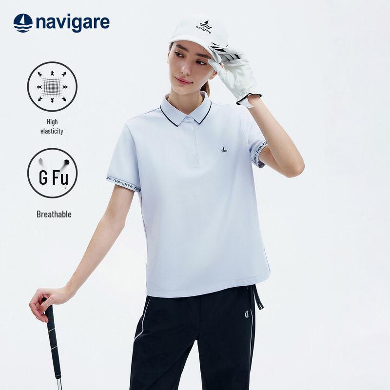 Navigare Women's Short Sleeve Casual Polo Shirt