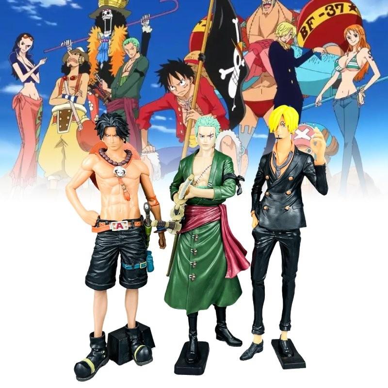 Unique Pvc Anime Character Models Featuring Confident Zoro Ace And Sanji Figures