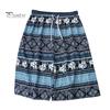 Women Summer Shorts Thiland Elephant Print Drawstring Elastic Waist Loose Soft Breathable Vacation Beach Travel Knee Length Shorts Homewear Pajamas