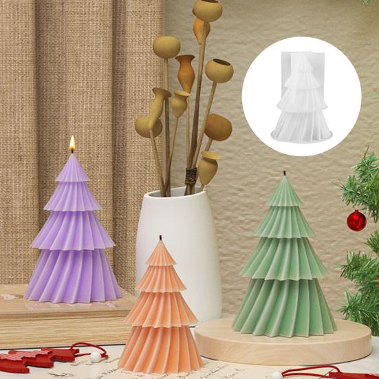 Christmas Tree Silicone Mold Flexible Non-Stick Mold Holiday-themed Resin Mold for Candles Chocolate Jelly Soap Making
