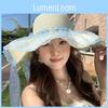 Womens Summer Sun Hat With Lace Edging For Beach Vacation Protection