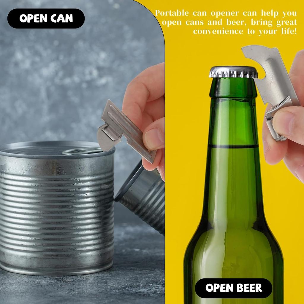 12pcs Can Opener,P-38 and P-51 Can Openers with Key Rings,Stainless Steel Camping Opener,Portable Army Survival for Traveling
