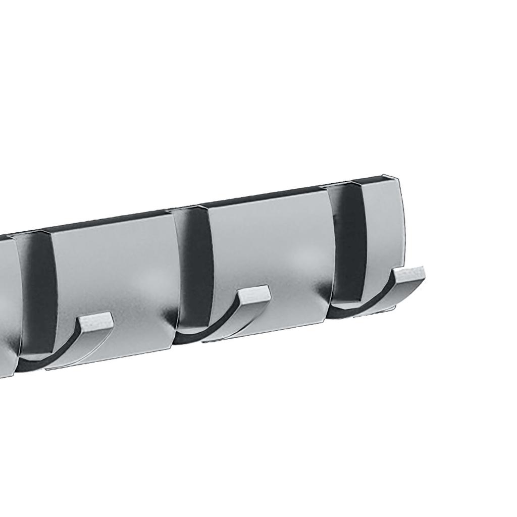 Thickened Invisible Hook 5 Hook Wall Mounted Coat Rack Folding Hideaway Coat Hooks Door Rear Key