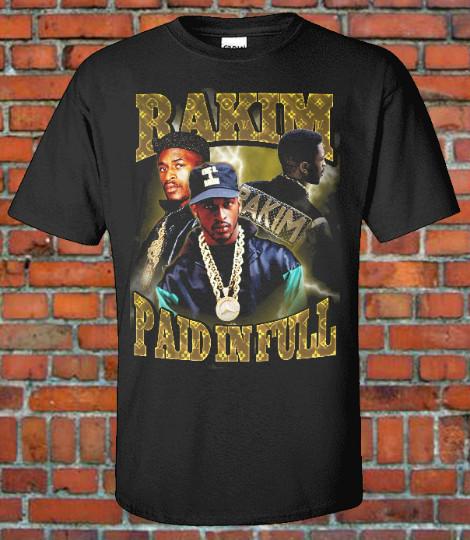 

Футболка Rakim в стиле 90-х, бутлег, Легенда хип-хопа, Paid In Full, Рэп-музыка старой школы, Унисекс XXL