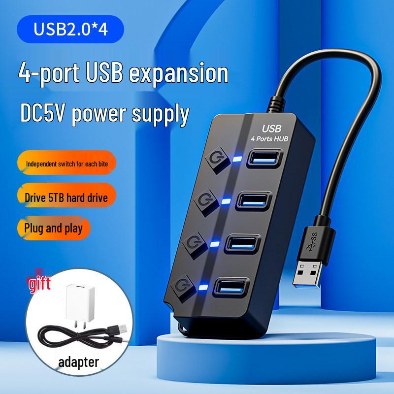 USB 3.0 Multi-Port Desktop Adapter - 4/7 Ports Extension Cord