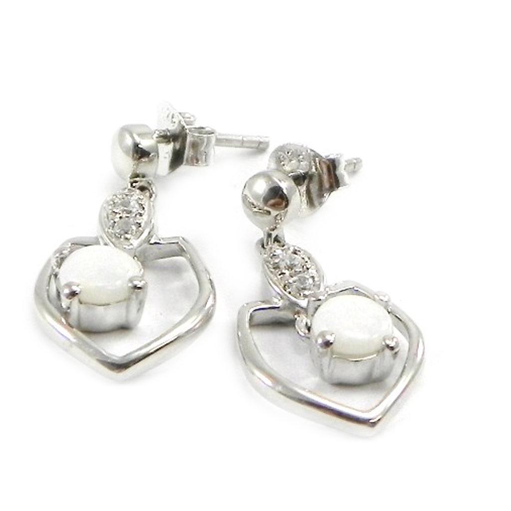 Les Trésors De Lily [I2582] - Silver Earrings 'Opal Goddess' Silver White (rhodium Plated) - 21x10 Mm