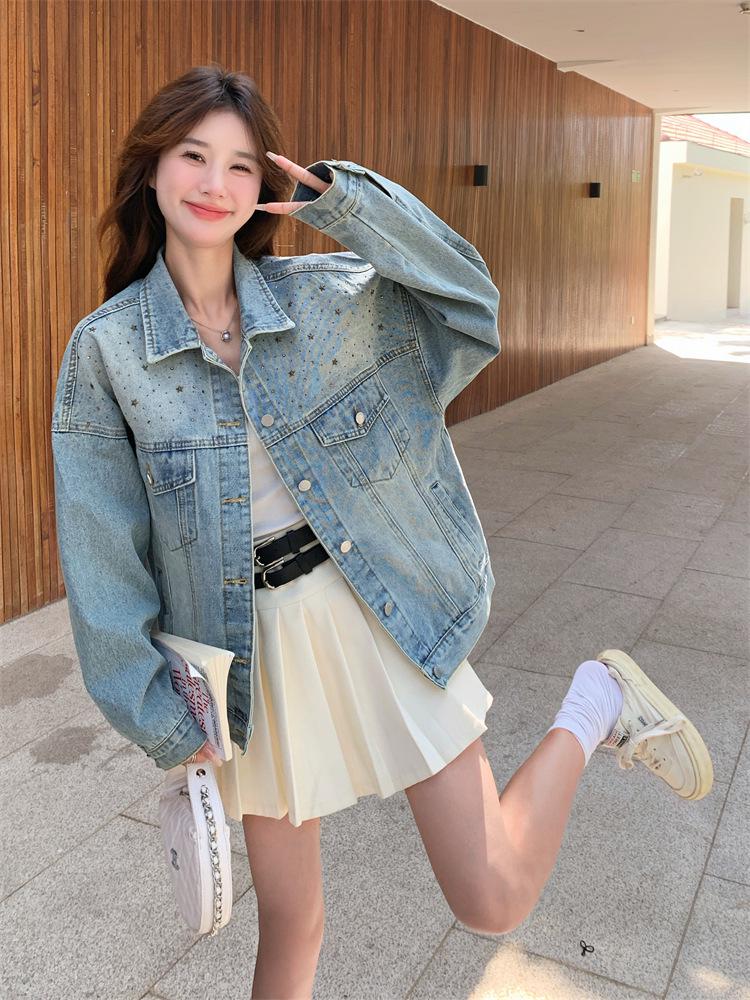 

2025 American Hotfix Denim Jacket for Women: Stylish, Unique, and Popular Large