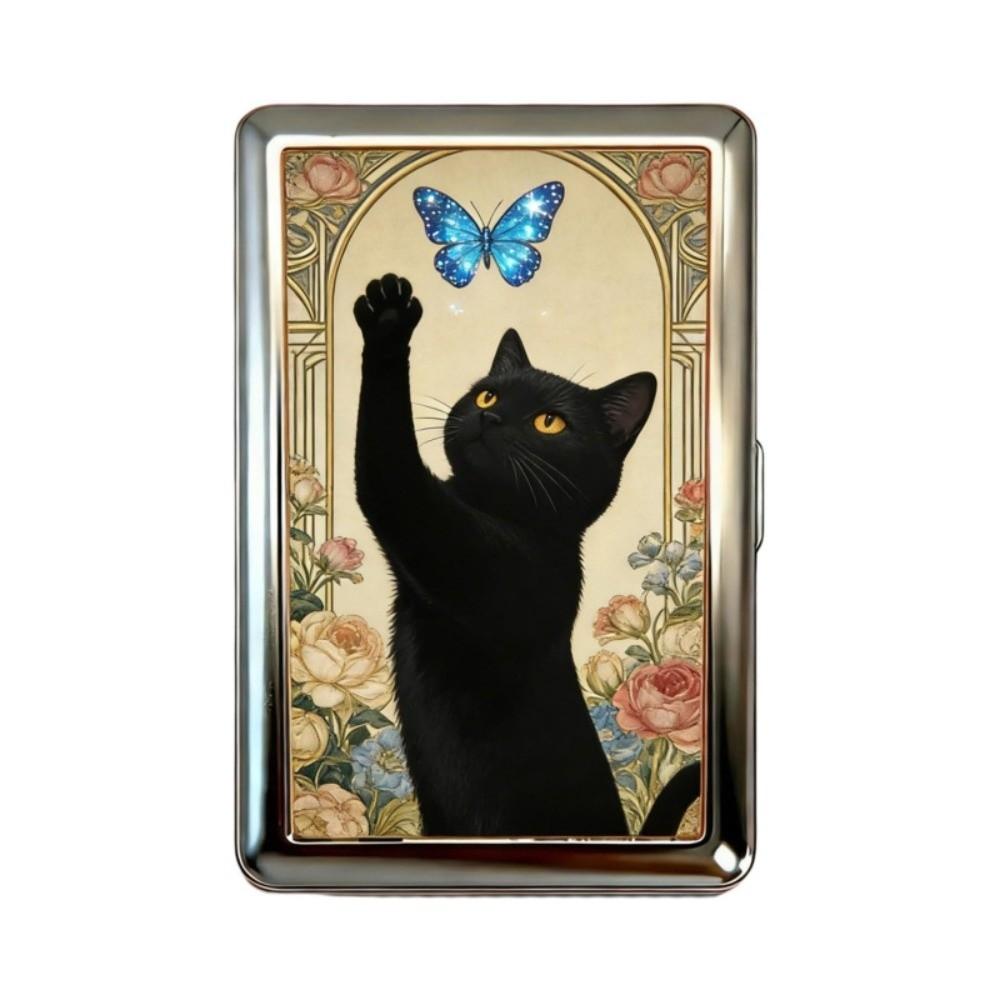 Vintage-Style Vintage Card Case Versatile Design Metal Material Metal Case Easy Snap Multi-function Card Holder