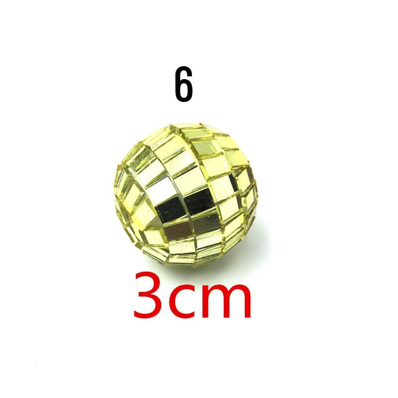Mirror Ball Lace Glass Ornaments for Birthday Cake Decoration and Pastry Arrangements