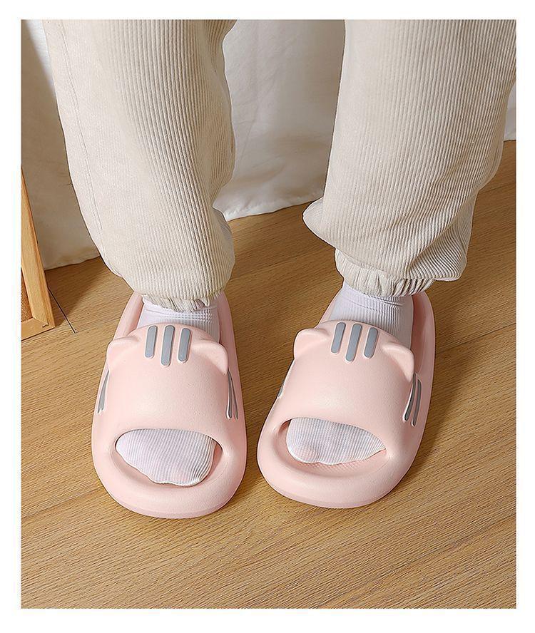 Women’s Non-slip Cartoon Kitten Slippers - Summer Indoor/Outdoor Sandals