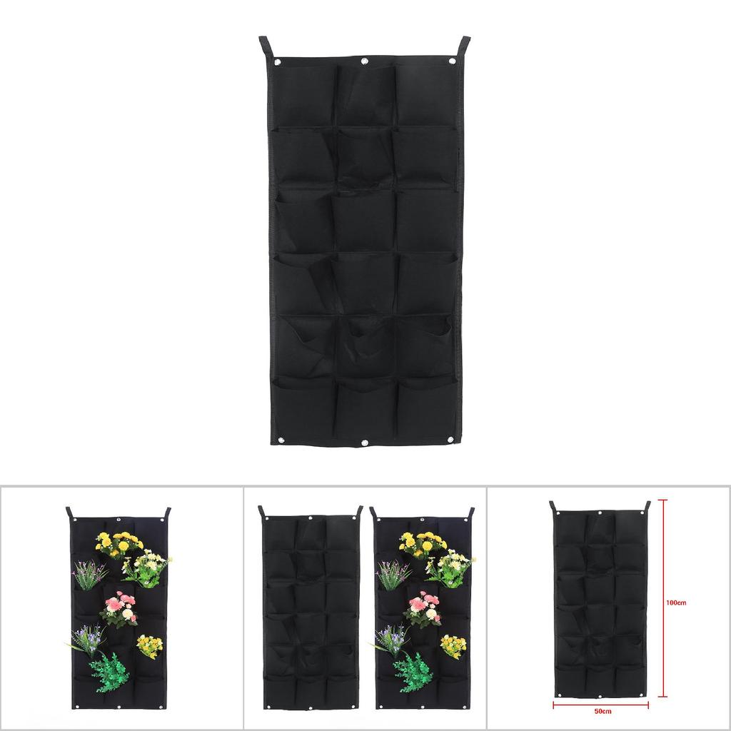 Pocket Vertical Felt Garden Plant Grow Container Bags Wall Hanging Planter 18  Pocket 100*50CM