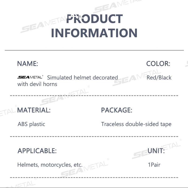 BLALION 2Pcs Motorcycle Helmet Decoration Devil's Horns Style Motorbike Helmet Accessories Stickers Cosplay Styling with Sucker