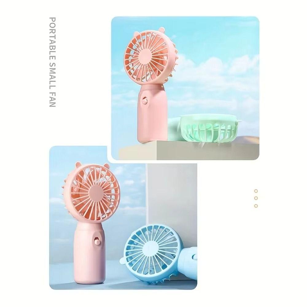 Cooling Handheld Fan White Pink Blue Green Noise Free Fan New Cooling Device  Outdoor Activities