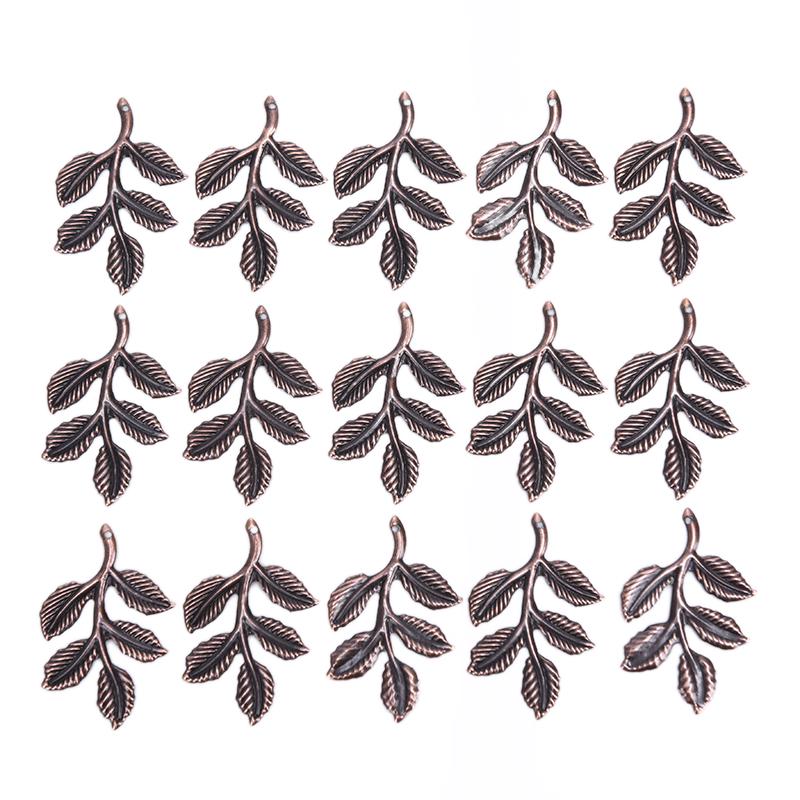 30 Stück/Set Blatt Filigran Wraps Verbinder Metallanhänger DIY Fundstücke Schmuckherstellung