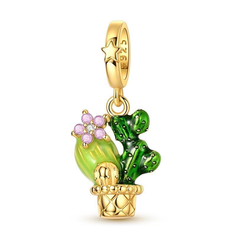 New Charms Pendant 925 Silver Sweet Bear Sun Moon Eyes Charms Beads Fit Bracelet Bangle Necklace For Women Jewelry Gift