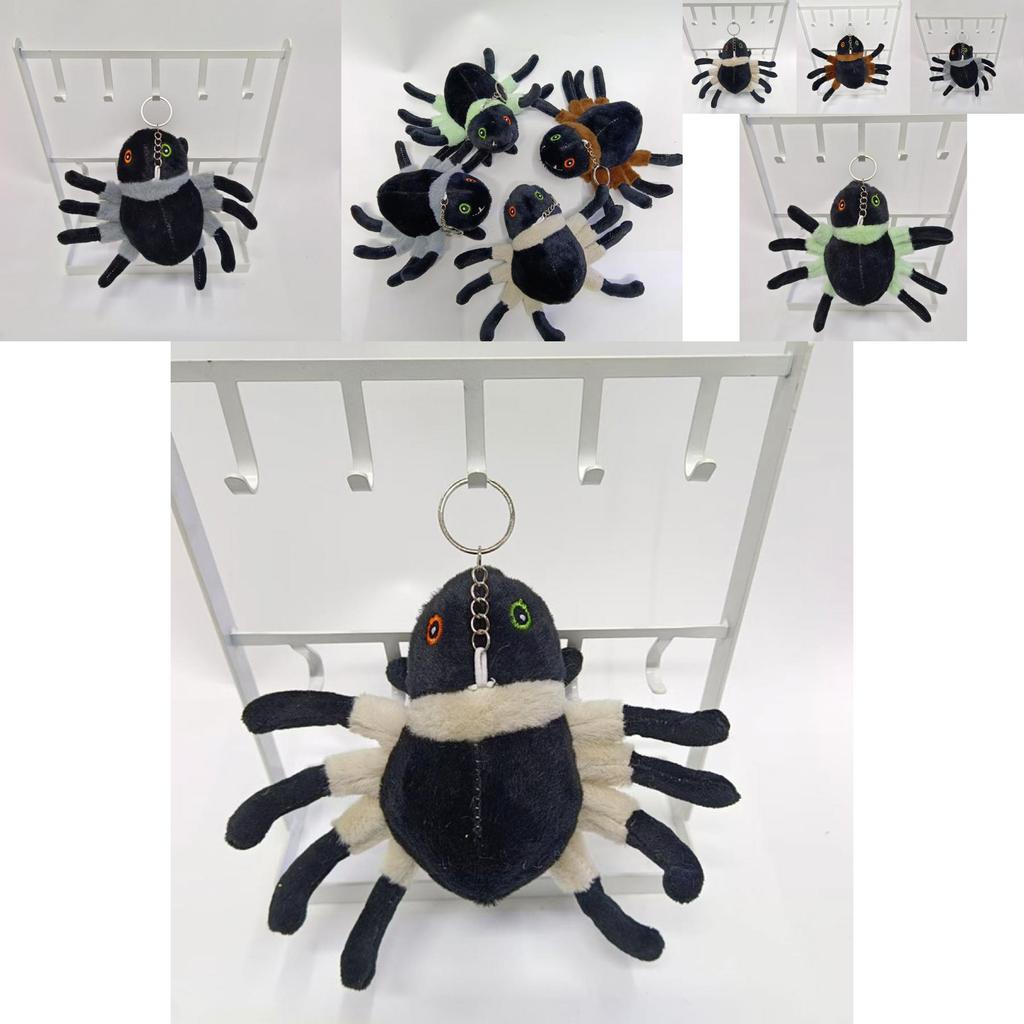 Adorable Cartoon Spider Plush Keychain Soft Toy For Bags And Halloween Decor