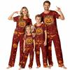 Familien-Matching Halloween-Print Loungewear-Set Kurzarm-Oberteil und Hose für Eltern und Kind