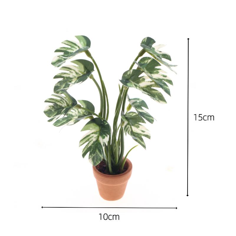 

1/12 Кукольный домик Симуляция Монстера Зеленое Растение В Горшке Кукольный Домик Украшение для Дома Микро Ландшафт Сад Бонсай Модель one size