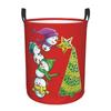 Musical Christmas Dirty Laundry Baskets Foldable Large Waterproof Clothes Storage Basket For Home Children's