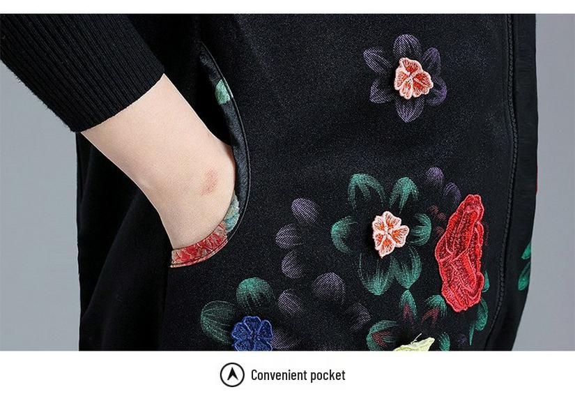 Stylish Spring and Autumn Vest for Middle-Aged and Elderly Women - Plus Size
