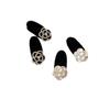 2pcs Pearl camellia velvet hair clip for women, retro side short hair, forehead bangs, floral headpiece