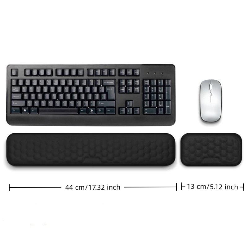 1/2Pcs Keyboard Pad Memory Foam For Office Computer Laptop Easy Typing Pain Relief Keyboard Wrist Rest Mouse Pad Computer