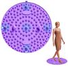 QTOETUII Foot Reflexology Ergonomic Shiatsu Board for Home Round Mat, Use, Foldable, Compact, (Purple)