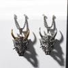 Gift Exaggerate Stainless Steel Dark Vintage Man Necklace Ox Head Choker Wheat Chain Clavicle Chain