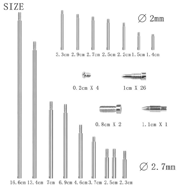 Saxophone Repair Tool Kits Screw Threaded Rod Conical Nail Saxophone Accessories