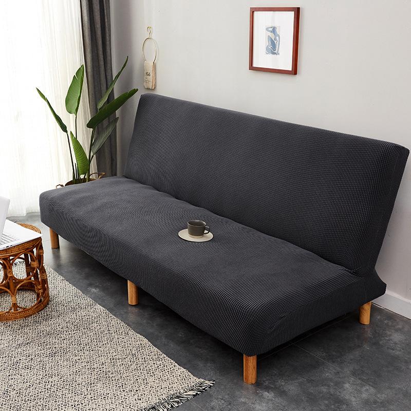 Univerzální elastický skládací potah na pohovku bez loketní opěrky, přehoz na línou pohovku