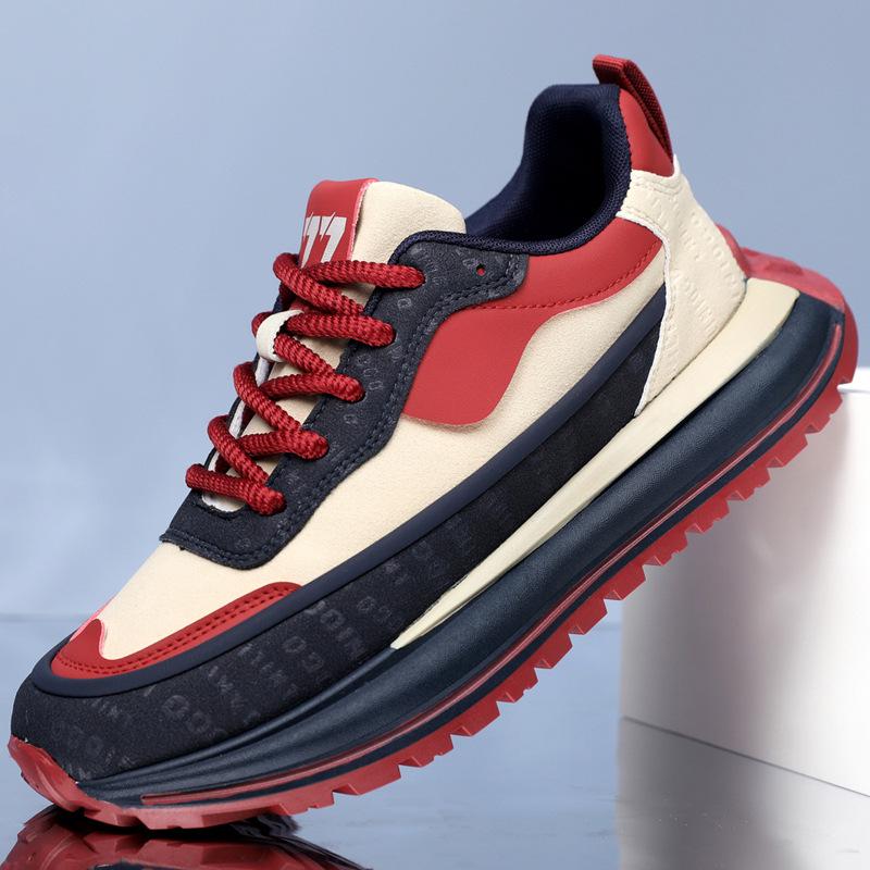 Men's Versatile Youth Running Shoes - Sports Casual Thick Sole Black Cortez Dad Sneakers