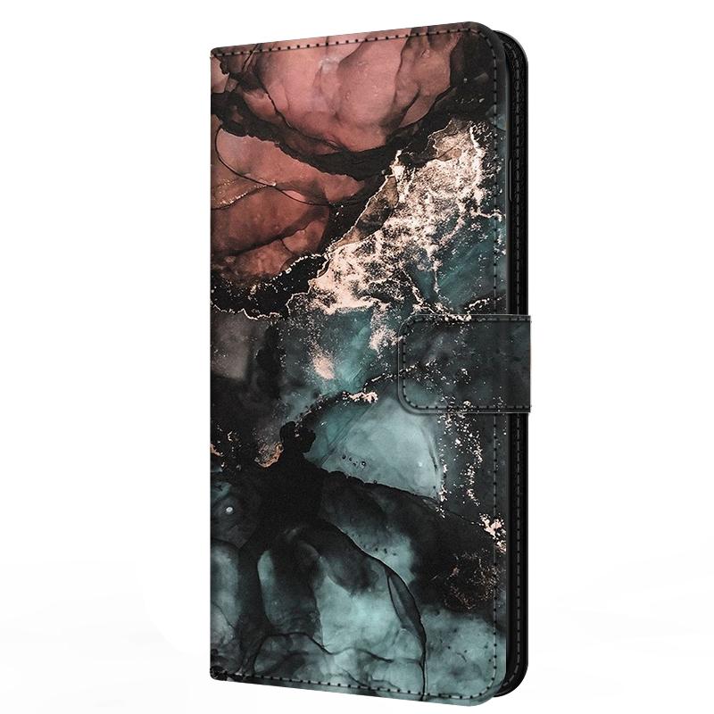 Leather Flip Case for Samsung A37 A57 Cover Wallet Book Stand Magnetic Cove Galaxy A 57 37 5G Capa Marble Partterns Funda Bumper